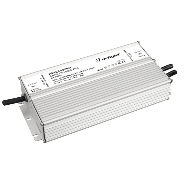 Блок питания Arlight ARPV-UH48800-PFC (48V, 16.6A, 800W) 034465 Блок питания Arlight ARPV-UH48800-PFC (48V, 16.6A, 800W) 034465