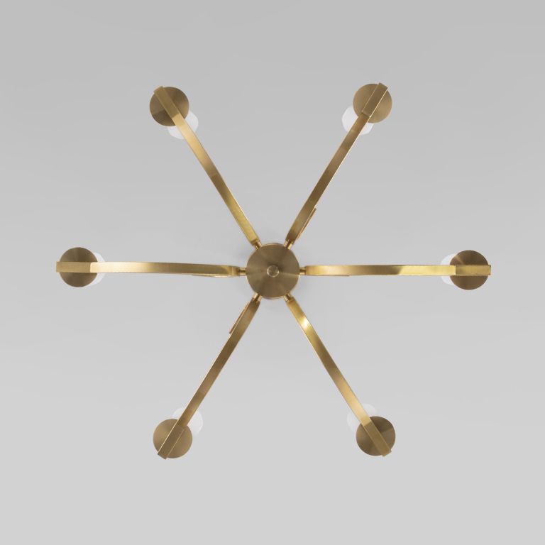 Люстра на штанге Eurosvet Rosher 60141/6 латунь a060331