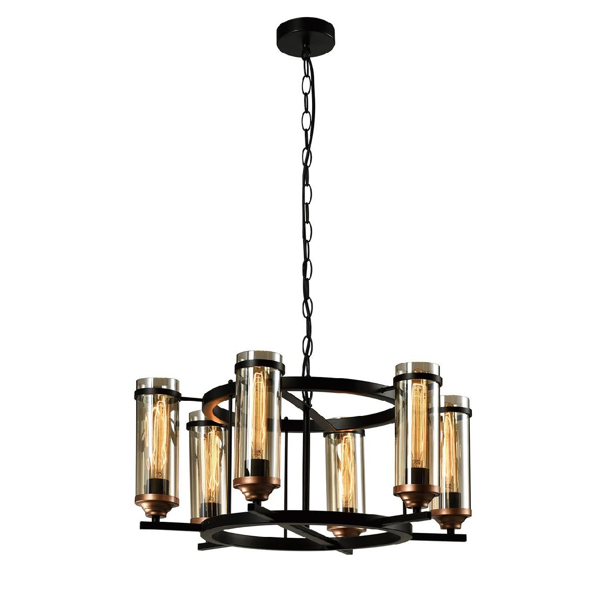 Подвесная люстра IMEX Temple MD.20541-6-P-BK+AB Подвесная люстра IMEX Temple MD.20541-6-P-BK+AB