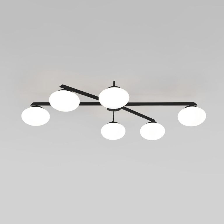 Потолочная люстра Eurosvet Opaline 70220/6 черный a065765 Потолочная люстра Eurosvet Opaline 70220/6 черный a065765