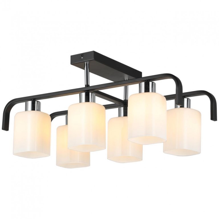 Потолочная люстра IMEX Pamira MD.51538-6-S-BK+CH Потолочная люстра IMEX Pamira MD.51538-6-S-BK+CH