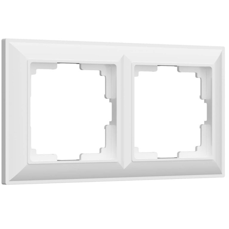 Рамка на 2 поста Werkel Fiore белый W0022201 4690389160349 Рамка на 2 поста Werkel Fiore белый W0022201 4690389160349