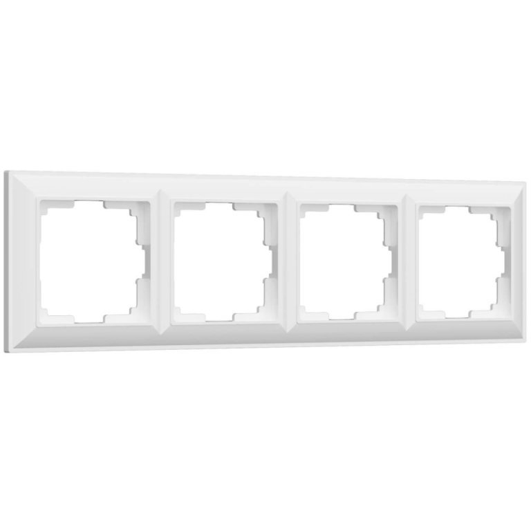 Рамка на 4 поста Werkel Fiore белый W0042201 4690389160424 Рамка на 4 поста Werkel Fiore белый W0042201 4690389160424