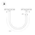 Трековый магнитный светильник Arlight MAG-ORIENT-TUBE-ELASTIC-R25-L5000-70W Warm3000 (BK, 360 deg, 48V, DALI) 044341