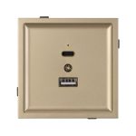 Механизм USB розетки Arlight SCT-TENDO-MUAC-SFPL-GD (5V, 3A, QC3) 054537