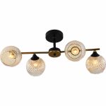 Люстра на штанге Reluce 11341-0.3-04 GOLD BRONZE+BK