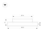 Потолочный светильник Arlight SP-ESTELY-R350-30W Warm3300-MIX (WH, 80 deg, 230V, TRIAC) 055366