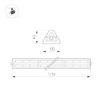 Линейный светильник Arlight SP-LAGERN-L1200-200W Day4000 052032
