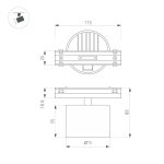 Трековый магнитный светильник Arlight MAG-VIBE-POINT-R75-10W Day4000-MIX 045001