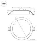 Встраиваемый светодиодный светильник Arlight DL-BL125-9W Day White 021434
