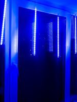 Уличная светодиодная гирлянда (UL-00000167) Uniel занавес 220V синий ULD-E1505-336/DTK BLUE IP44 TWISTED METEOR