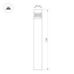 Ландшафтный светильник Arlight LGD-FRESNEL-BOLL-H1200-20W Warm3500-MIX 047688