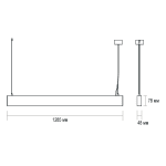 Подвесной светильник Lumker DL-GRANAT-P-60-SL-NW-DALI 006296