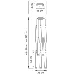 Каскадная люстра Lightstar Punto 807084