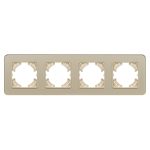 Рамка на 4 поста стеклянная Arlight FRM-OMALI-GS-4-GD 049703