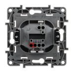 Выключатель кнопочный одноклавишный Legrand Etika 6A 250V антрацит 672614