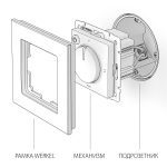 Терморегулятор электромеханический для теплого пола Werkel слоновая кость W1151103 4690389155710