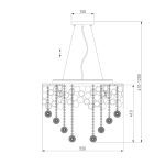 Подвесная люстра Eurosvet Lianna 10123/8 золото/прозрачный хрусталь Strotskis Smart (10114/8)