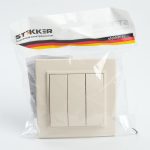 Выключатель 3-клавишный Stekker Эрна 39923