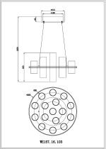 Подвесная люстра Wertmark Paula WE157.16.103
