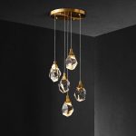 Подвесной светильник Delight Collection Crystal rock MD-020B-5 gold