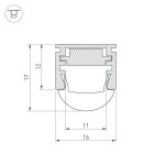 Профиль Arlight PDS-REGULOR-2000 ANOD 013874