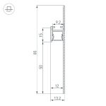 Алюминиевый профиль Arlight ARH-PLINTUS-50-FANTOM-3000 ANOD 052662