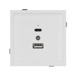 Механизм USB розетки Arlight SCT-TENDO-MUAC-SFPL-WH (5V, 3A, QC3) 054539