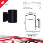Уличный настенный светильник Reluce 86225-9.2-001CT GX53 BK