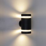 Уличный настенный светильник Reluce 86226-9.2-002CT 2*GX53 BK