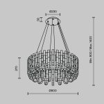 Подвесная люстра Modelux ML.6621.19 BS