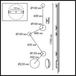Настенный светильник Odeon Light Hightech Galaxy 7115/30WL