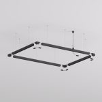 Подвод питания для подвесного монтажа трека Denkirs Smart Base TR2124-BK