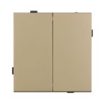 Механизм выключателя двухклавишный непроходной Arlight SWT-TENDO-MK02-SFPL-GD (230V, 10A) 054545