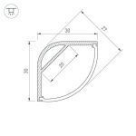 Профиль Arlight ARH-KANT-H30-2000 ANOD 016136