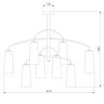 Люстра на штанге Eurosvet Omber 70137/8 латунь