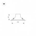 Встраиваемый светильник Arlight IM-Storm-R230-35W Day4000-MIX 032435