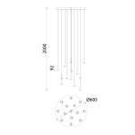 Каскадная люстра Mantra Andromeda 8935