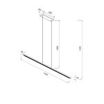 Линейный подвесной светильник Mantra Lineal 8955