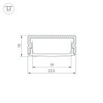 Алюминиевый профиль с экраном Arlight ARH-Wide-H10-2000 Anod+Opal 036768
