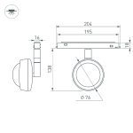Трековый магнитный светильник Arlight MAG-ORIENT-SUNSET-R76-6W Day4000-MIX (BK, 70 deg, 48V, TUYA) 048331