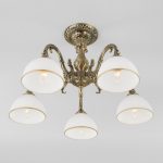 Люстра на штанге Eurosvet 60106/5 античная бронза