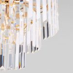 Подвесная люстра Eurosvet Elegante 10130/8 золото/прозрачный хрусталь Strotskis a060644