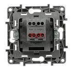 Переключатель одноклавишный промежуточный Legrand Etika 10A 250V алюминий 672409