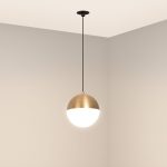 Подвесной светильник Arlight SP-EMISFERO-HANG-BUILT-R150-11W Day4000 (GD, 170 deg, 230V) 056590