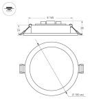 Встраиваемый светодиодный светильник Arlight DL-BL180-18W Warm White 021441