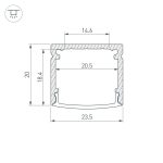 Профиль Arlight WIDE-H20-2000 ANOD 055756