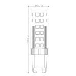 Лампа светодиодная Feron G9 7W 4000K Прямосторонняя Матовая LB-433 25767