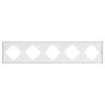 Рамка пластиковая на 5 постов Arlight FRM-TENDO-PL-5-WH 053851