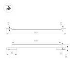 Трековый магнитный светильник Arlight MAG-MICROCOSM-FLAT-L300-8W Warm3000 (BK, 100 deg, 24V) 043271
